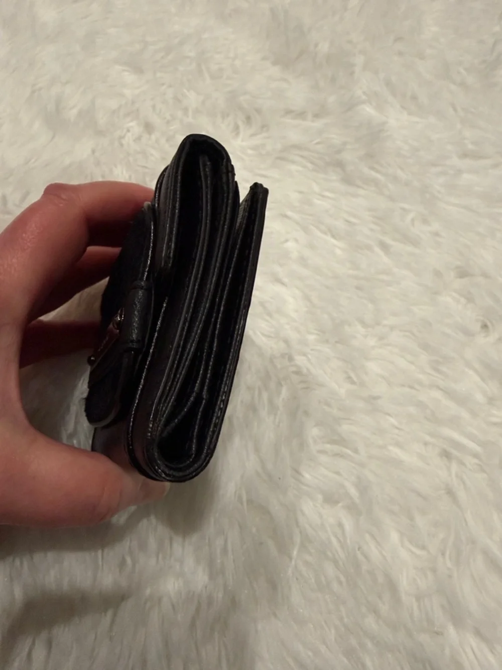 Givenchy Vintage Compact Wallet Black Pony Hair & Leather - Authenticated - Picture 6 of 12